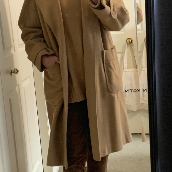 Vintage camel hair wrap coat - Picture 6 of 14